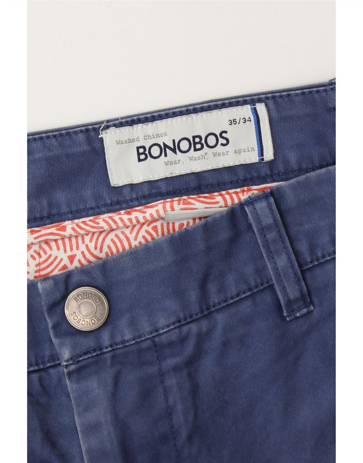 Pantaloni chino drepți BONOBOS pentru bărbați L35 L34 Bumbac albastru