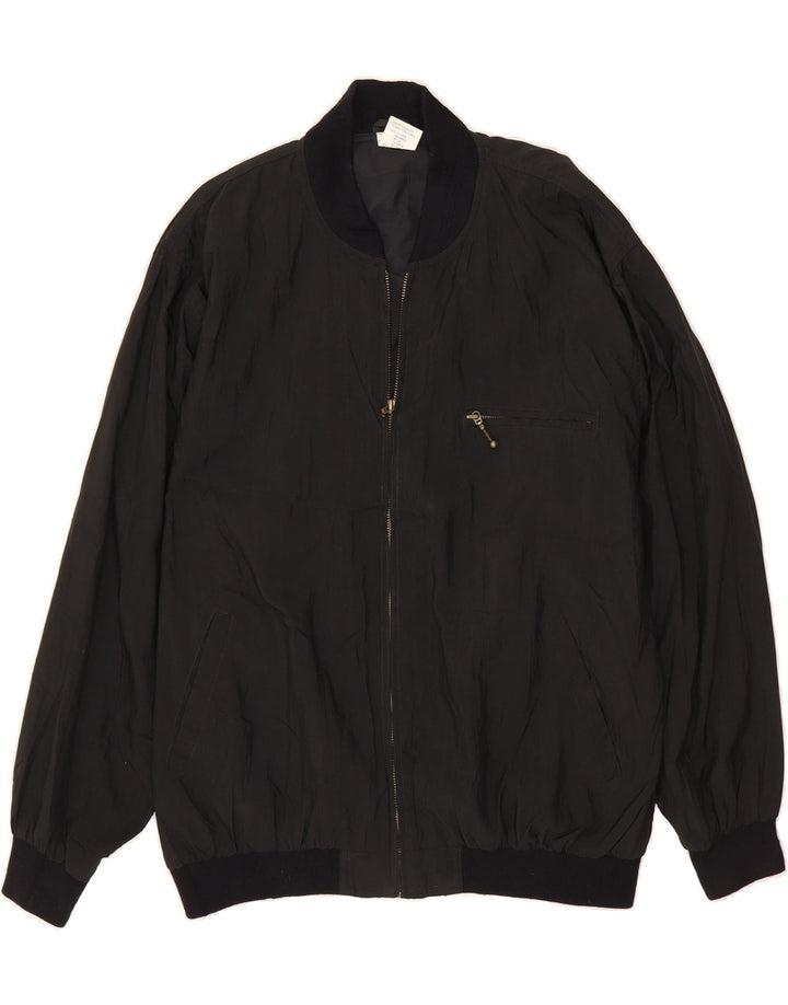 VINTAGE Boys Graphic Bomber Jacket 15-16 Years Black Polyamide Vintage Vintage and Second-Hand Vintage from Messina Hembry 