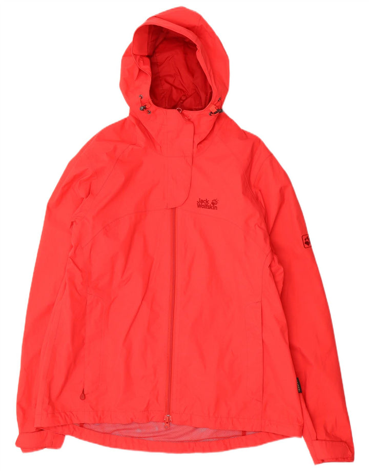 JACK WOLFSKIN Jachetă de ploaie cu glugă pentru femei UK 18/20 XL Poliamidă roșie