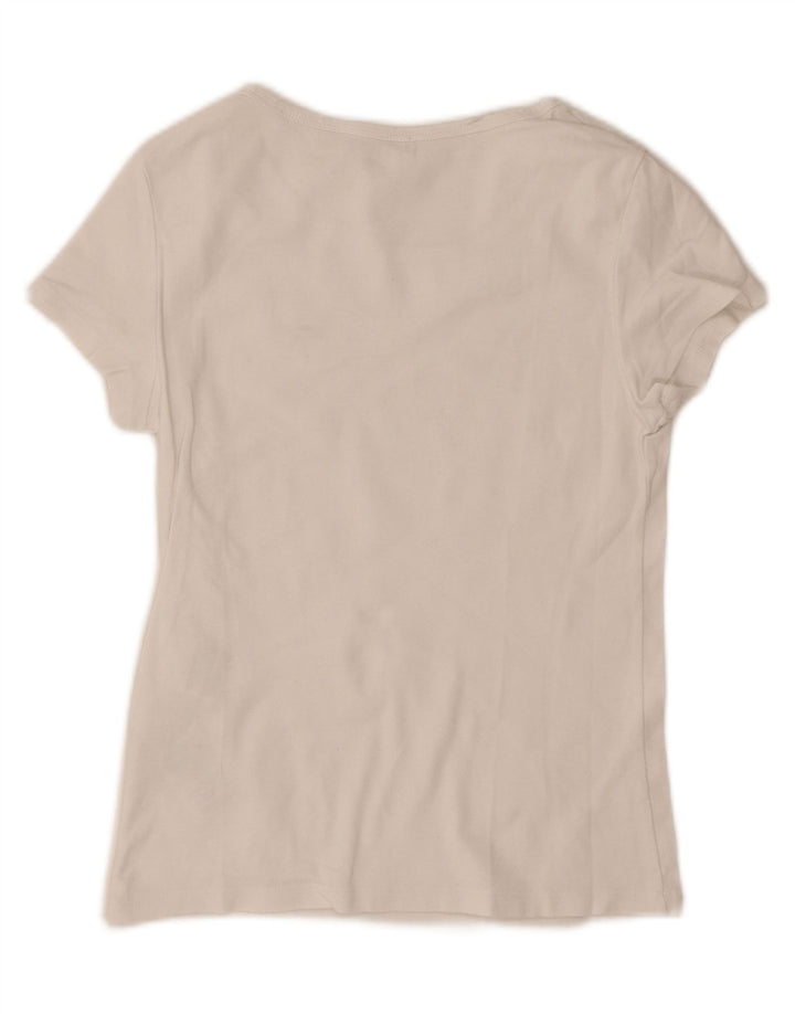 LEVI'S Womens T-Shirt Top UK 12 Medium White Cotton