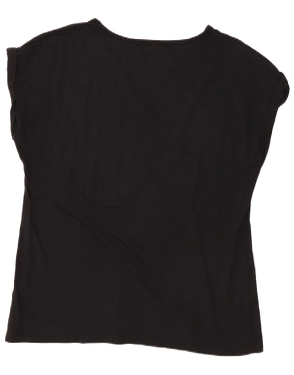 Tricou cu grafic pentru femei Guru Top UK 18 XL Bumbac negru