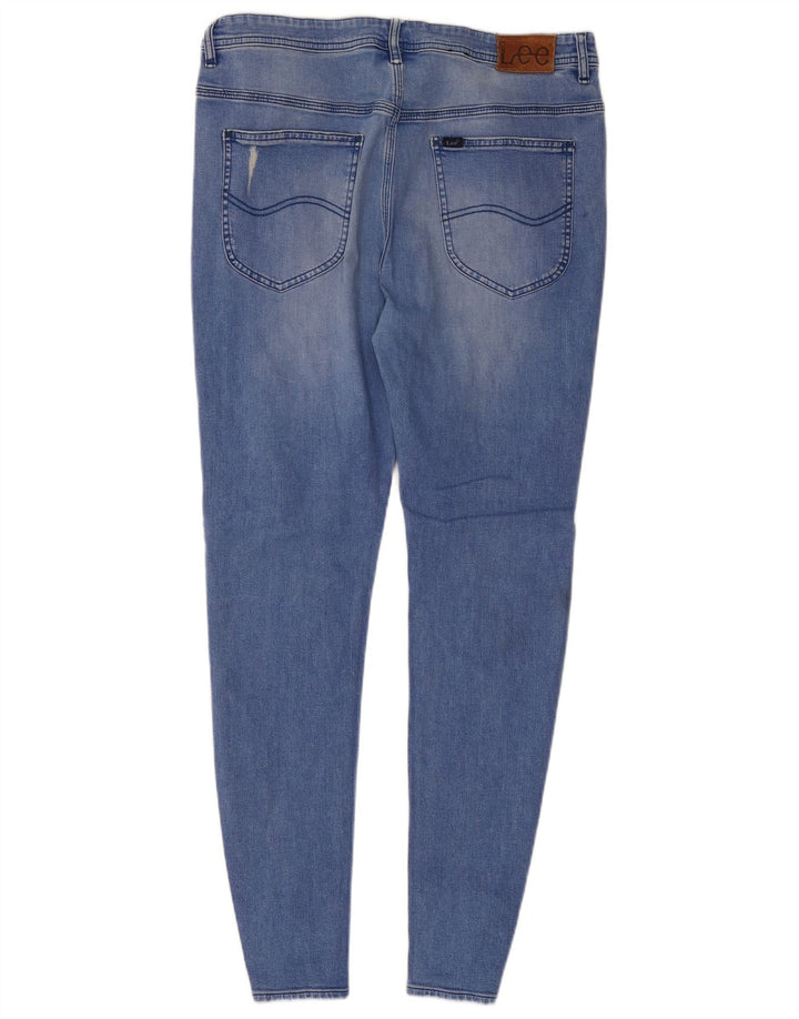 Blugi skinny învechiți pentru femei Lee W36 L30 bumbac albastru