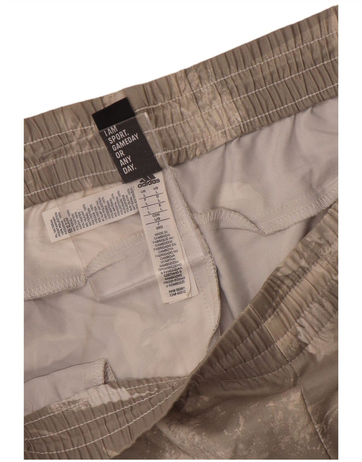 Pantaloni scurți sport pentru bărbați Adidas, mari, gri, poliester Tie Dye
