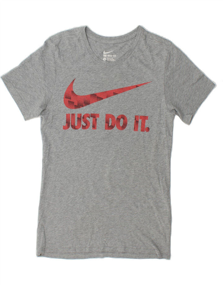 NIKE Mens Athletic Cut Graphic T-Shirt Top Small Grey Cotton Vintage Nike and Second-Hand Nike from Messina Hembry 