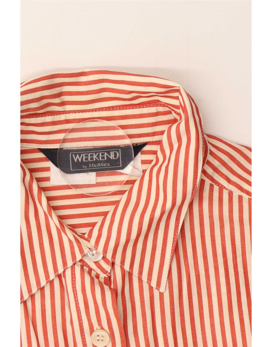 Cămașă de weekend pentru femei Max Mara UK 16, mare, roșu, bumbac cu dungi