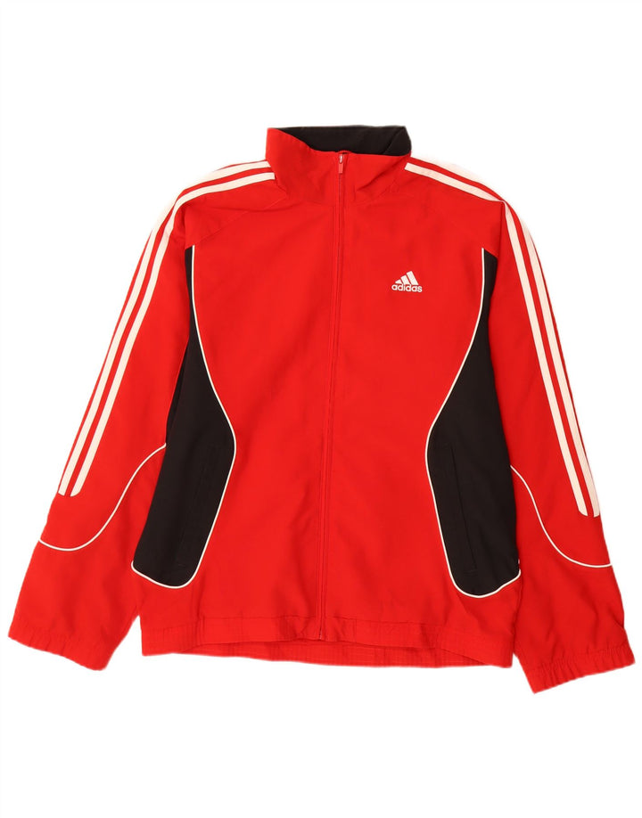 Jachetă de trening Adidas pentru bărbați Marea Britanie 36/38 Poliester Colorblock Roșu Mic