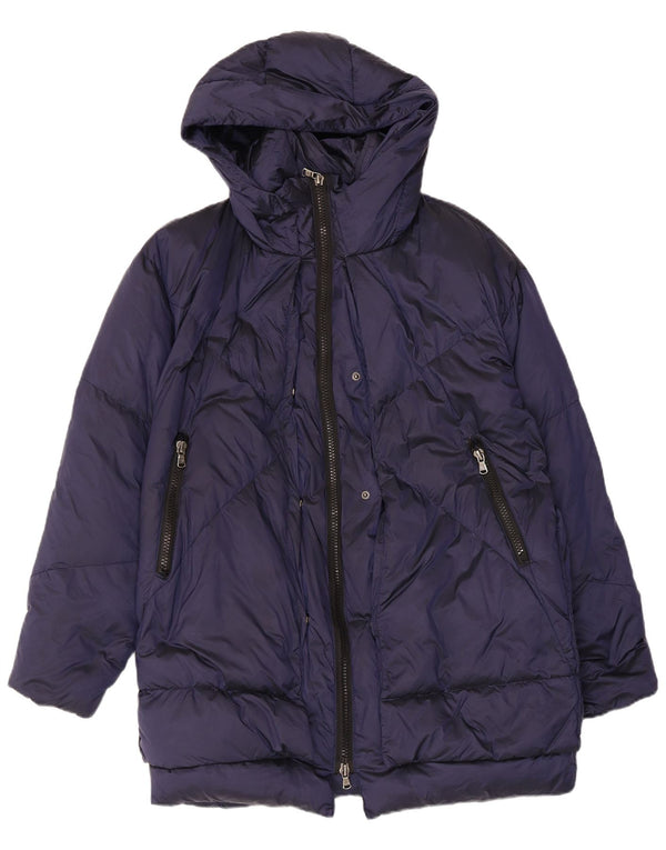 Jachetă căptușită cu glugă pentru femei canadiene UK 14 Medium Bleumarin