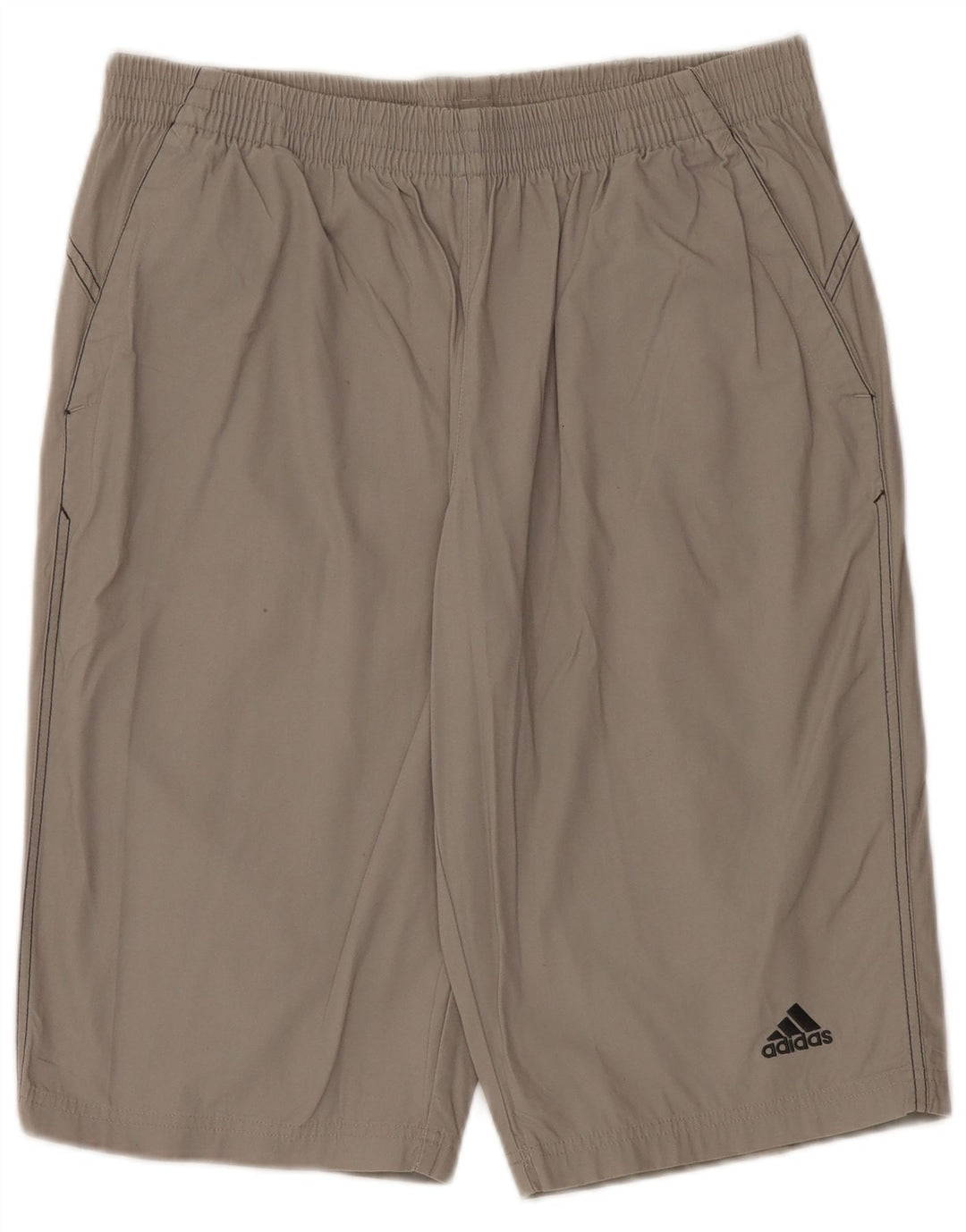 Pantaloni scurți sport pentru bărbați Adidas, bumbac gri mediu