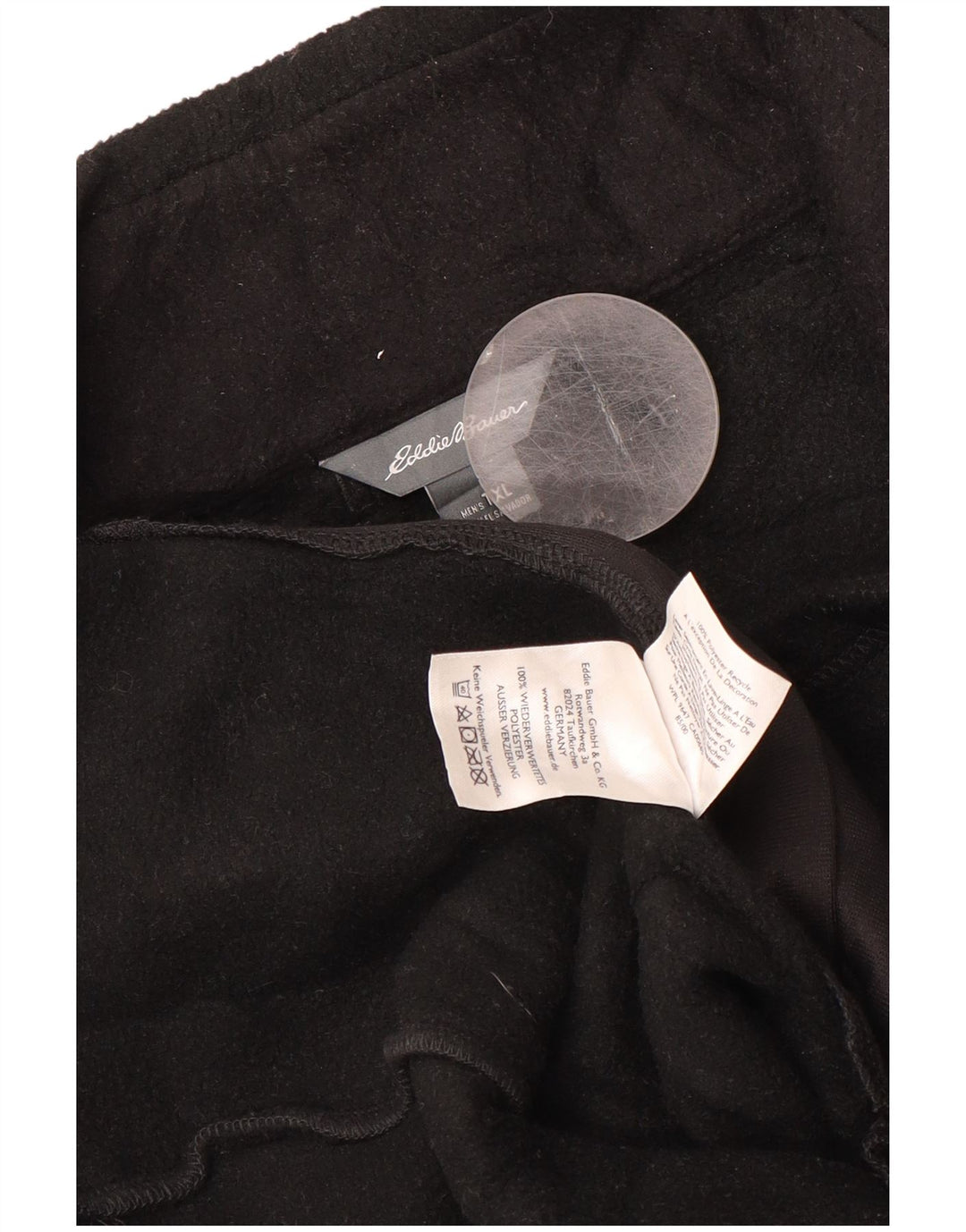 EDDIE BAUER Bărbați Tall Liner Fleece Gilet UK 42 XL Poliester negru