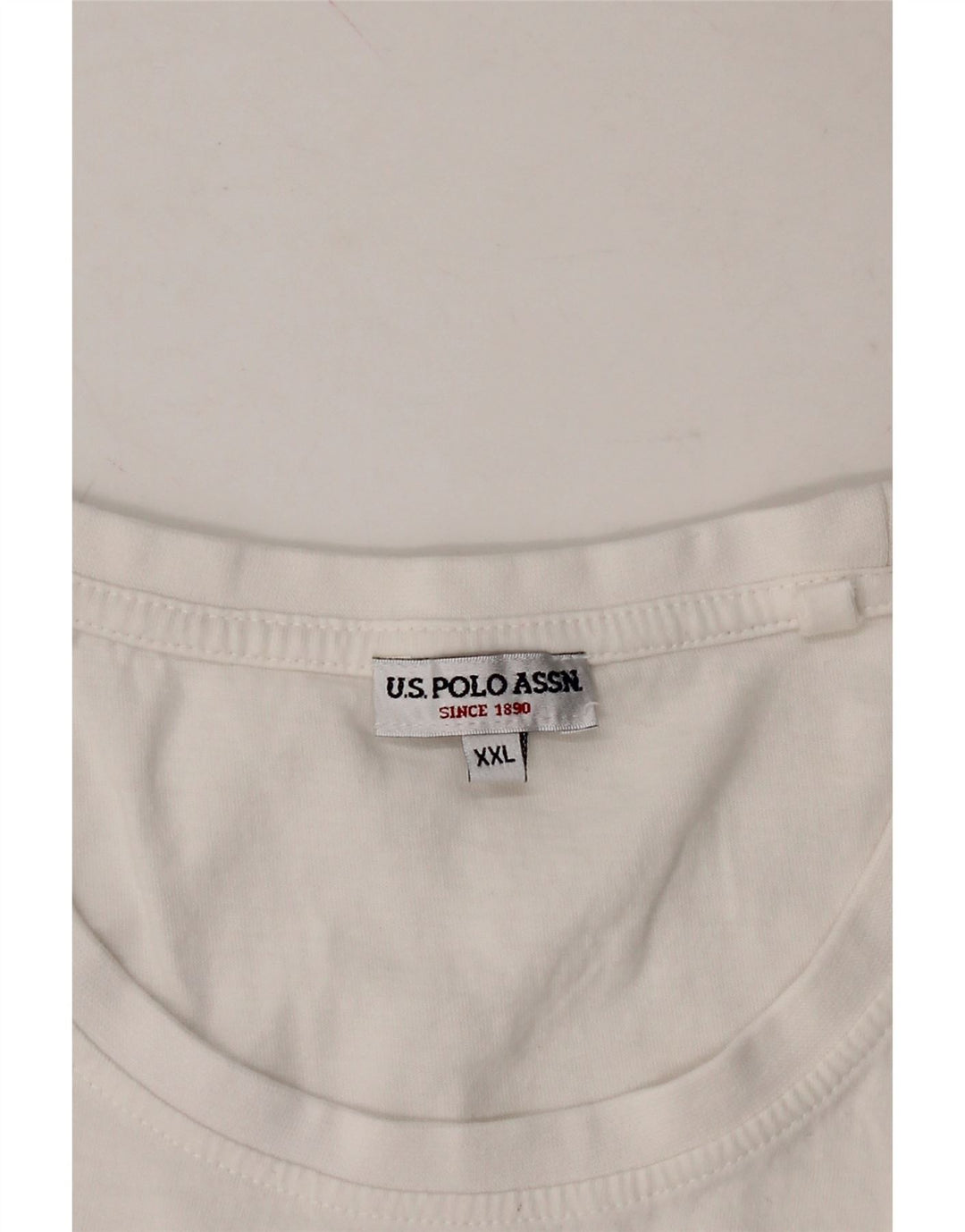 U.S. POLO ASSN. Mens T-Shirt Top 2XL White Vintage U.S. Polo Assn. and Second-Hand U.S. Polo Assn. from Messina Hembry 