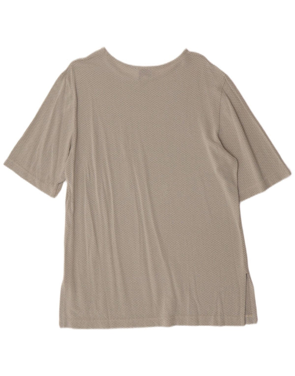 Bluză pentru femei Gianfranco Ferre Top UK 16 Large Gri Chevron Viscose