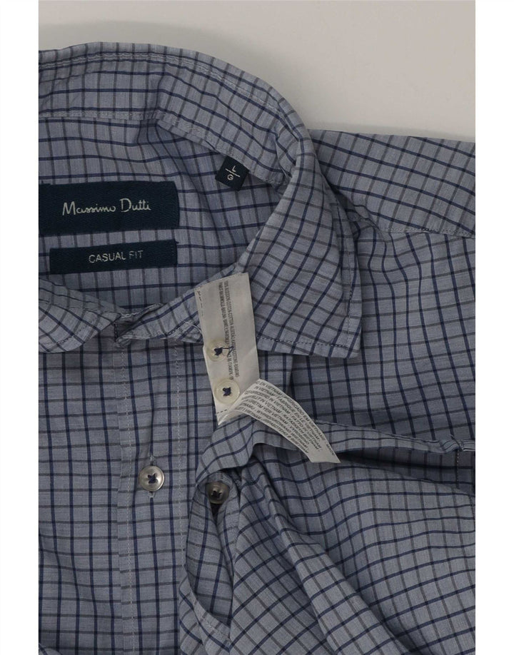 Cămașă Massimo Dutti pentru bărbați, cu potrivire lejeră, mare, albastru, din bumbac