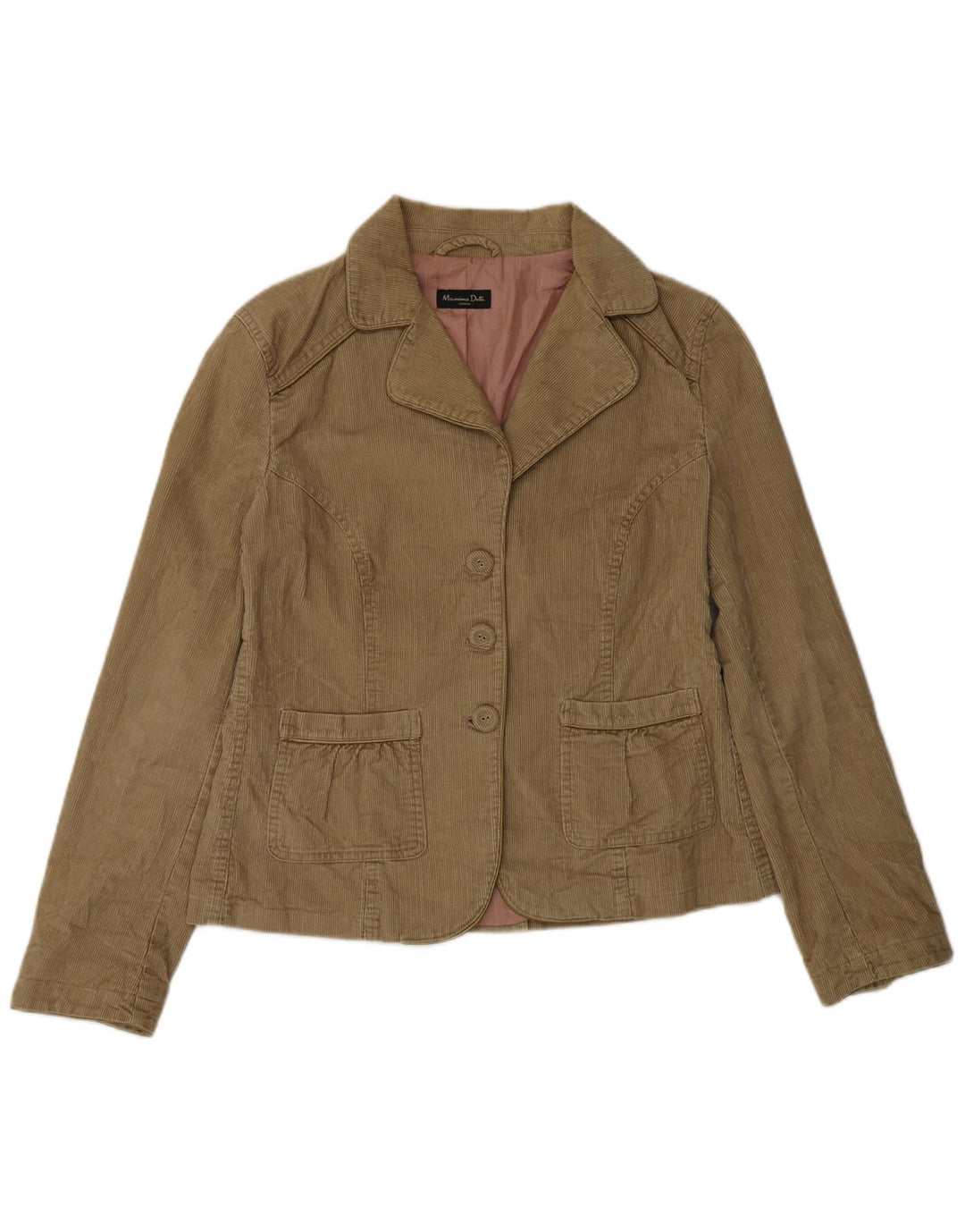 Massimo Dutti Jachetă de damă din velur cu 3 nasturi EU 42 Maro mare