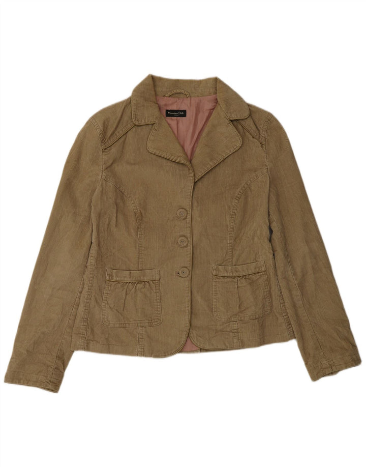 Massimo Dutti Jachetă de damă din velur cu 3 nasturi EU 42 Maro mare