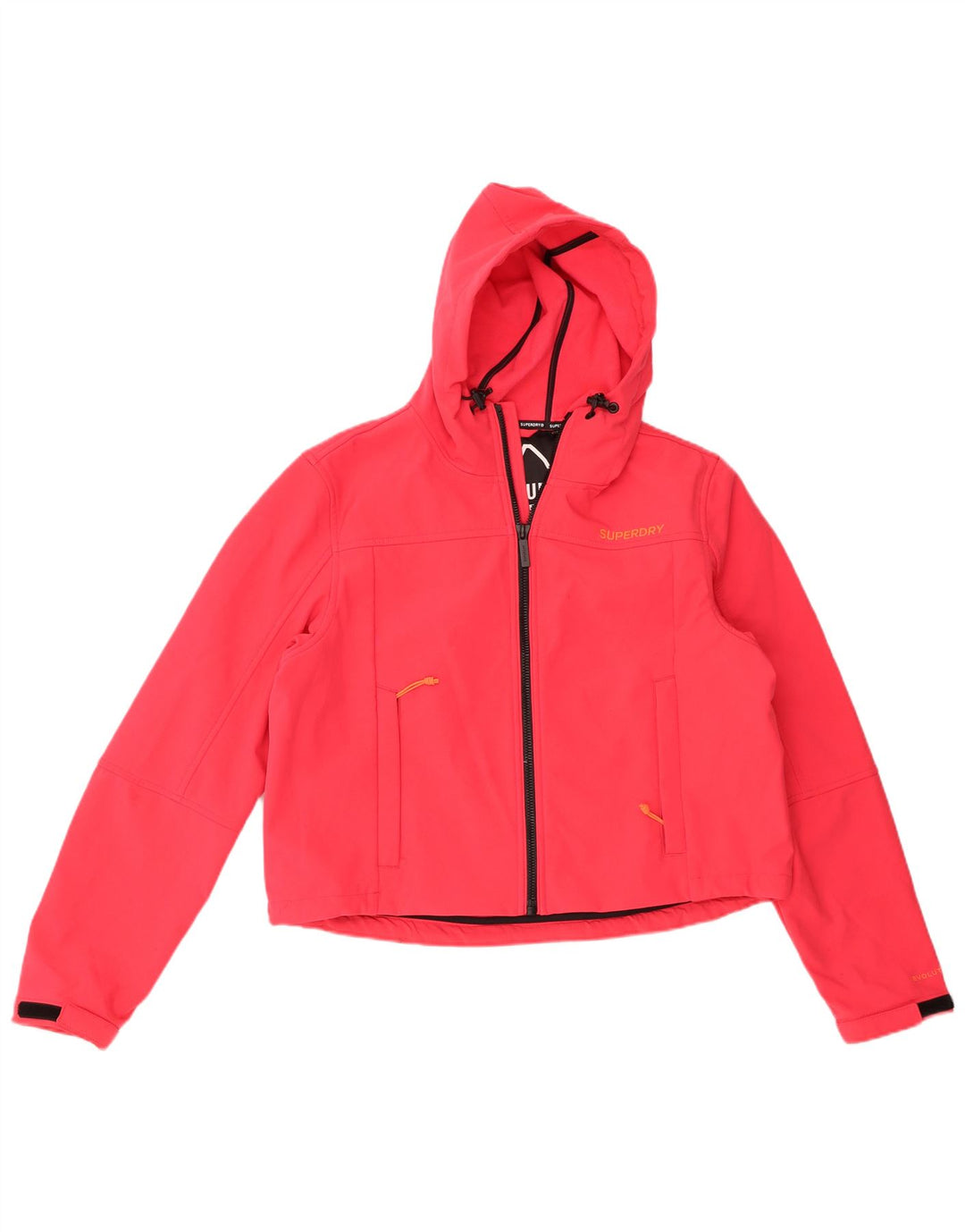 Jachetă de vânt cu glugă Superdry pentru femei UK 16, mare, roz, poliester