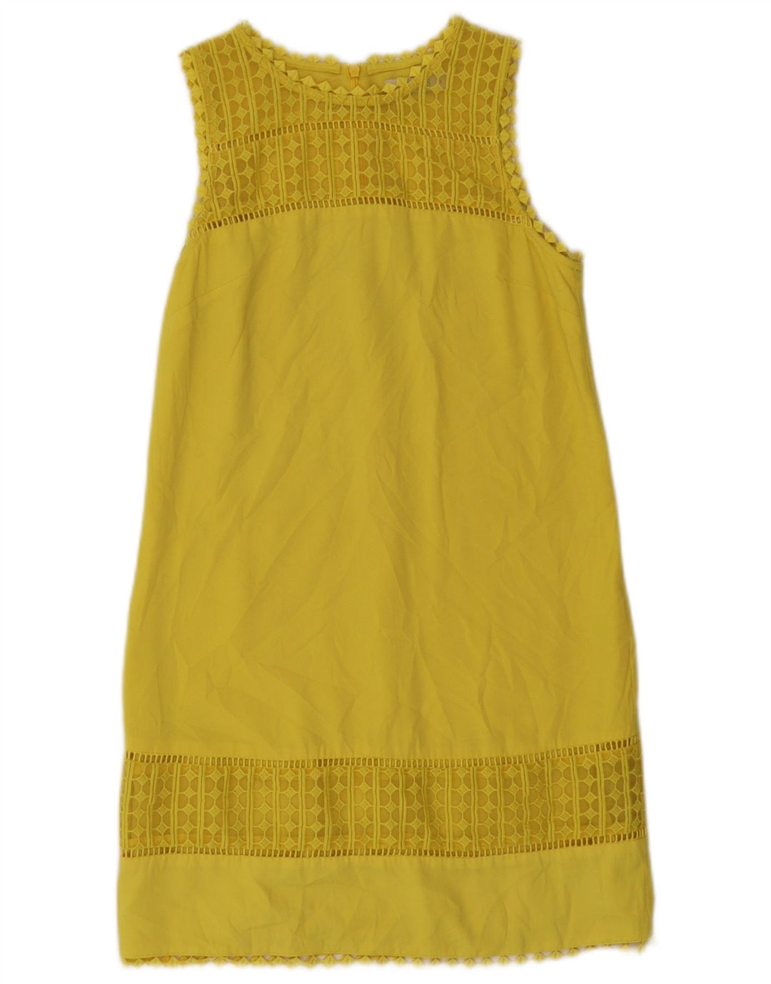 Oasis Rochie fără mâneci pentru femei UK 8 Poliester galben mic