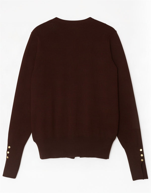 Pulover cardigan pentru femei Zara UK 10 mic maro viscoză