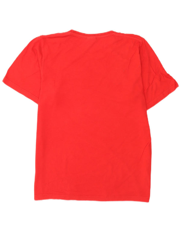 Tricou grafic pentru bărbați Adidas Top, bumbac roșu mediu