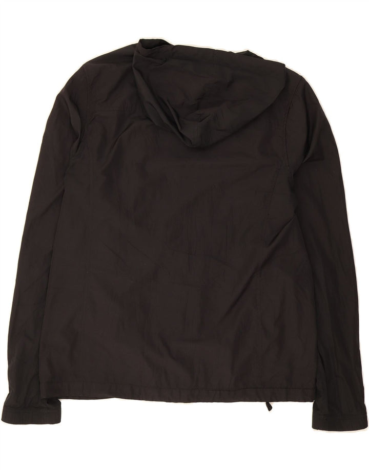 CHAMPION Womens Hooded Rain Jacket UK 18 XL Black Polyester Vintage Champion and Second-Hand Champion from Messina Hembry 