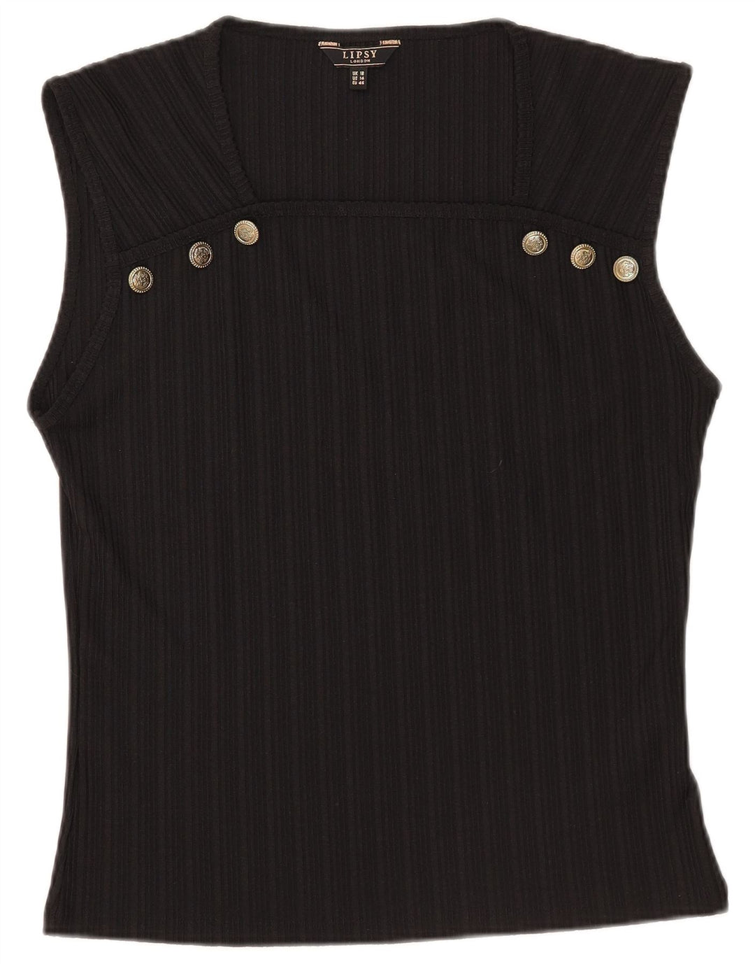 Bluză fără mâneci pentru femei Lipsy UK 18 XL Poliester negru