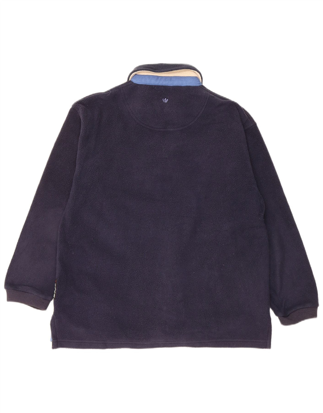 FAT FACE Pulover pentru bărbați Polartec Loose Fit, cu gât polo, fleece XS, bleumarin