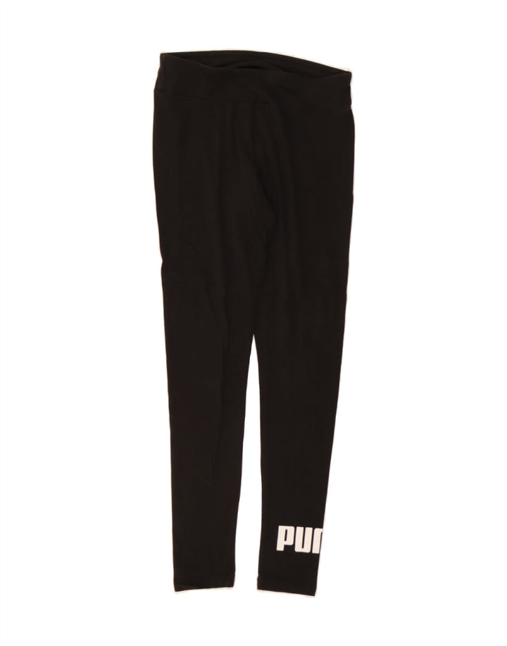 PUMA Womens Graphic Leggings UK 10 Small Black Vintage Puma and Second-Hand Puma from Messina Hembry 