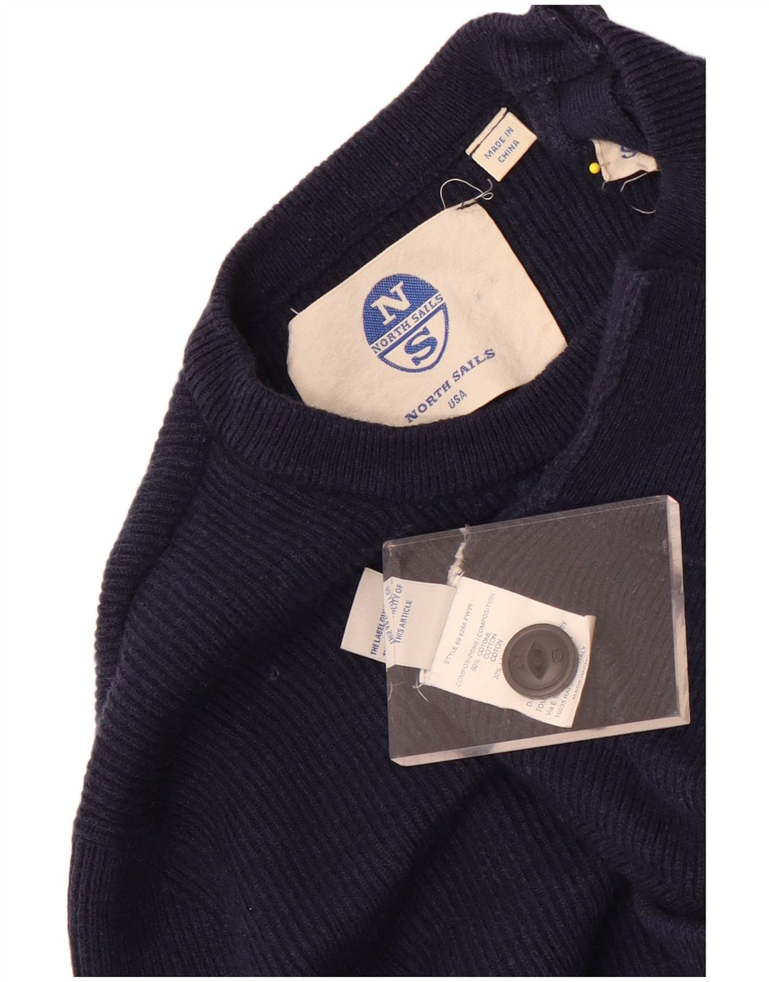 Pulover North Sails pentru bărbați, cu gât crew, bumbac mic, albastru bleumarin