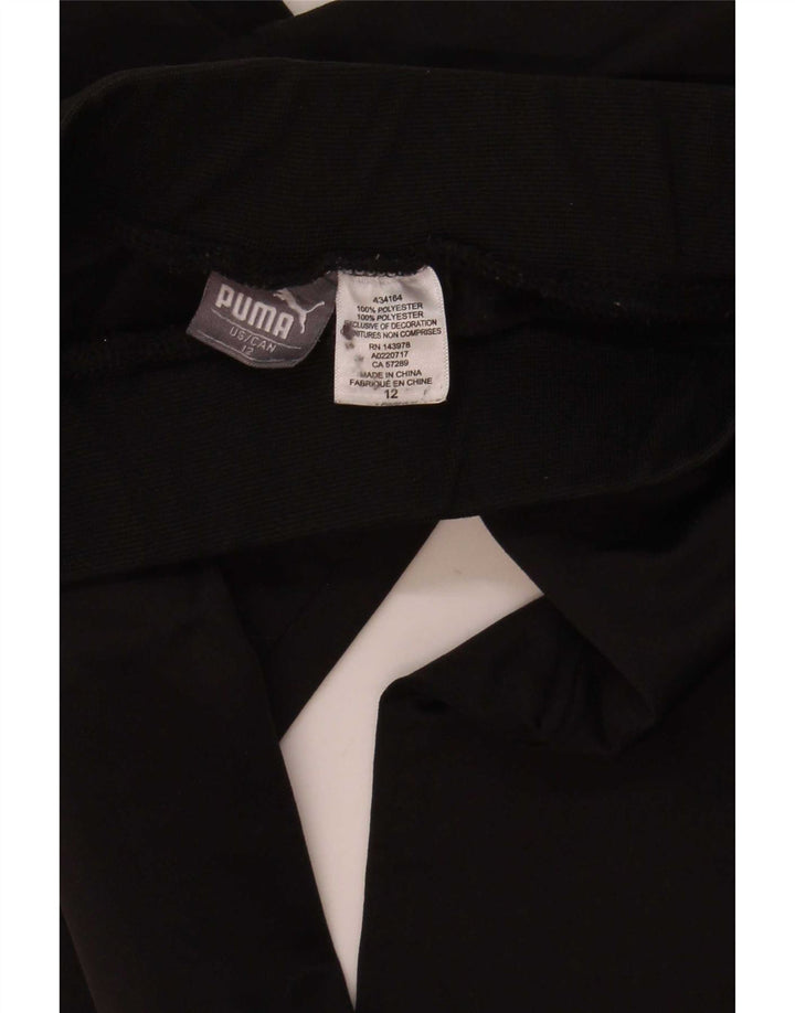 Puma Băieți Pantaloni Trening Pantaloni Joggeri 11-12 Ani Poliester Negru