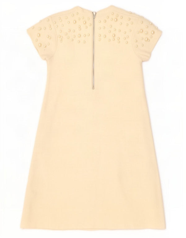 Rochie pulover cu mâneci scurte pentru femei Zara UK 8 Mic din viscoză cu pete albe