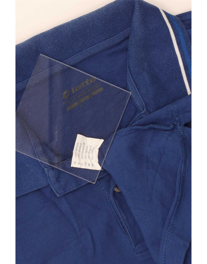 Tricou polo pentru bărbați Lotto, mare, albastru, bumbac
