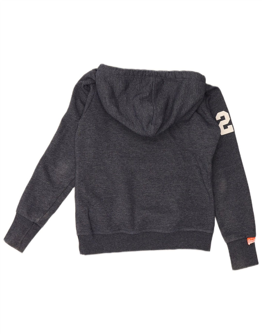 Pulover cu glugă grafic Superdry pentru bărbați, bumbac mediu albastru bleumarin