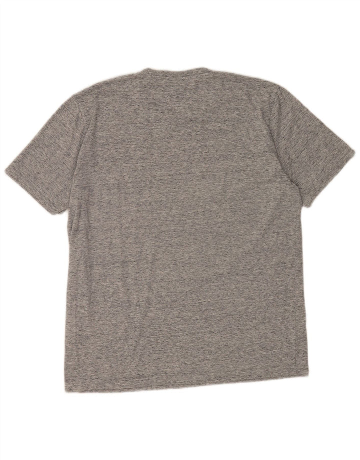 Tricou grafic pentru bărbați CHAMPION Top din bumbac cu pete gri mediu