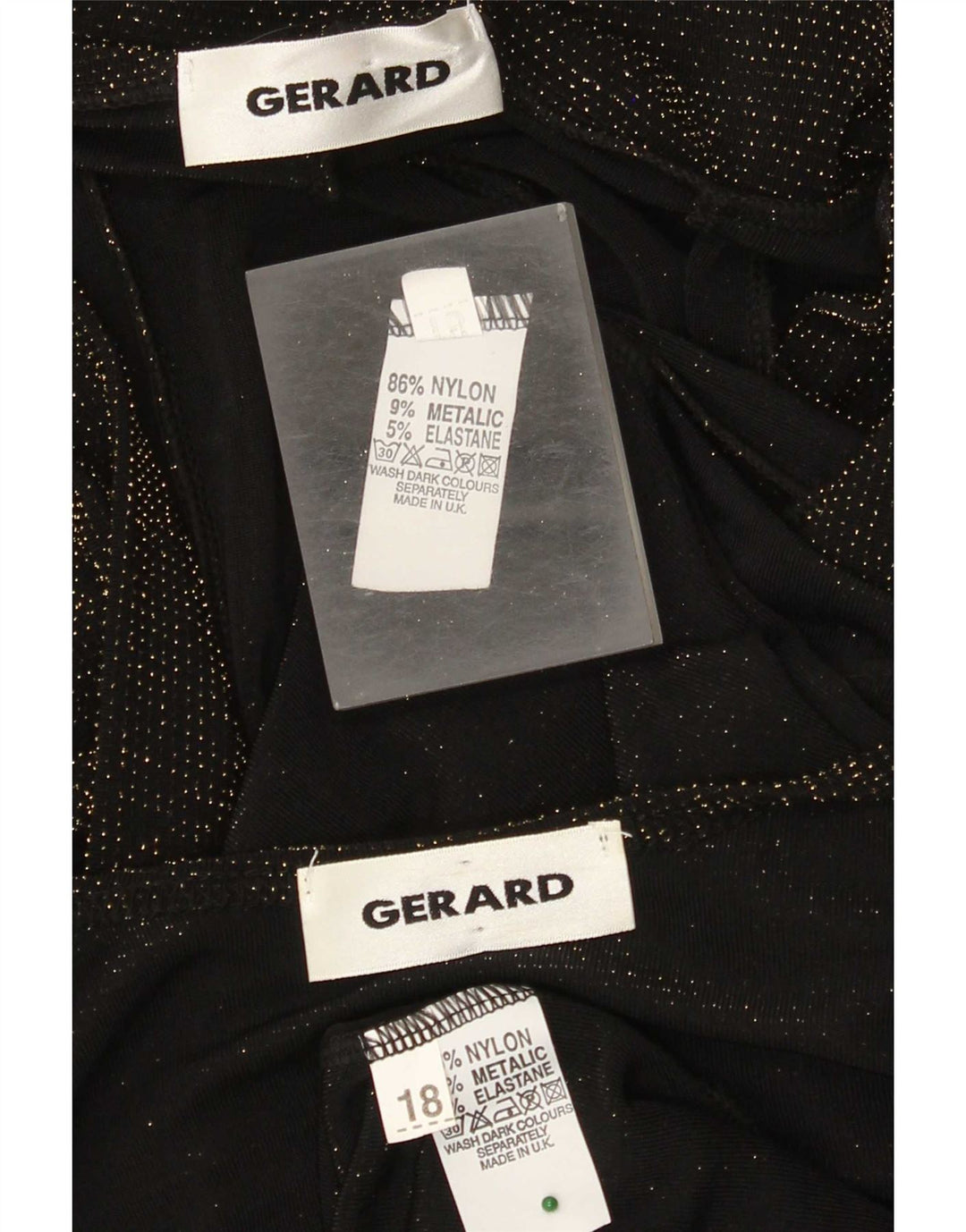 Set 2 piese Vintage pentru femei UK 18 XL Nylon negru