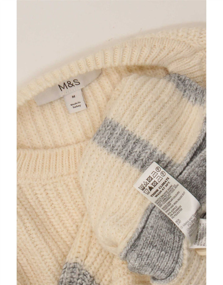 Pulover pentru femei Marks & Spencer Crop Crew Deck Pulover UK 14 Medium Bej