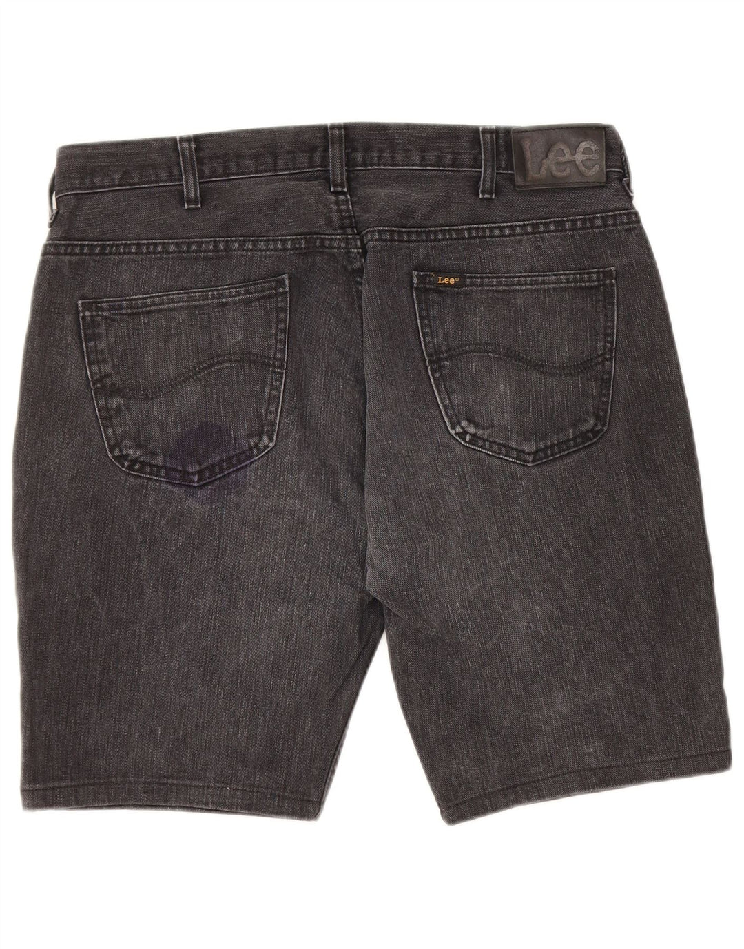 LEE Mens Knox Denim Shorts W38 XL Grey Cotton