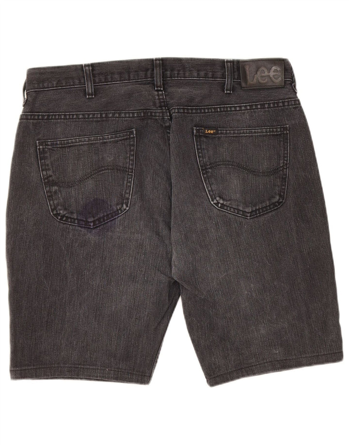 LEE Mens Knox Denim Shorts W38 XL Grey Cotton
