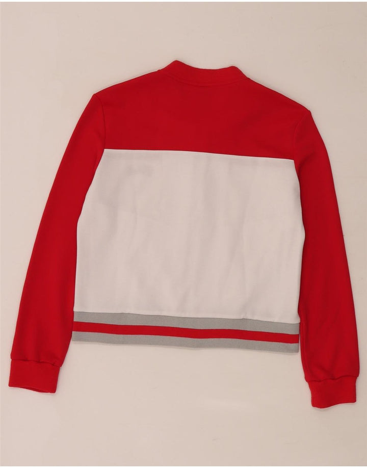 Jachetă de top pentru trening Crop Fila pentru femei UK 10 Small Red Colorblock Poliester