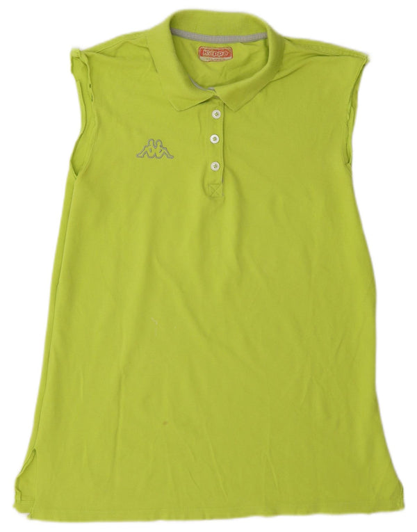 Tricou polo fără mâneci Kappa pentru femei UK 20 2XL Verde