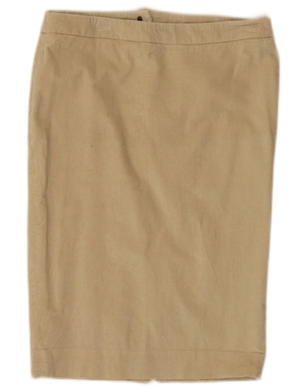 Patrizia Pepe Womens Corduroy Skirt IT 42 Medium W30  Beige Cotton