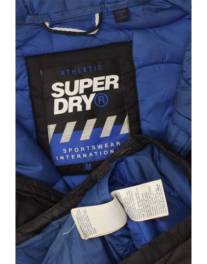 Jachetă căptușită cu glugă Superdry pentru bărbați UK 38 Medium Black Nylon
