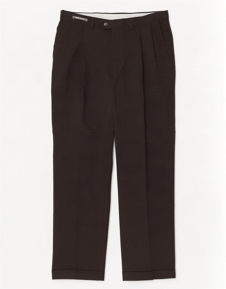 Pantaloni de costum pentru bărbați Marks & Spencer L34 L31 Poliester negru