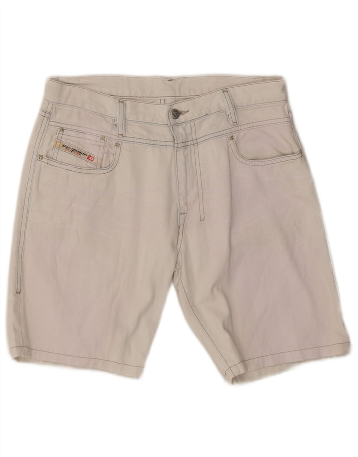 DIESEL Pantaloni scurți din denim pentru femei W31 bumbac alb mediu