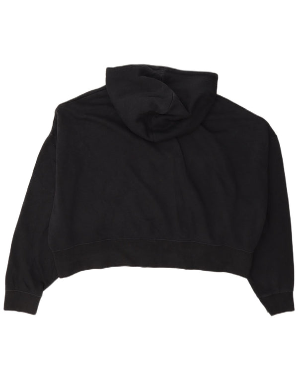 Pulover Nike Crop Oversized Zip Hoodie pentru femei UK 16, mare, negru, bumbac