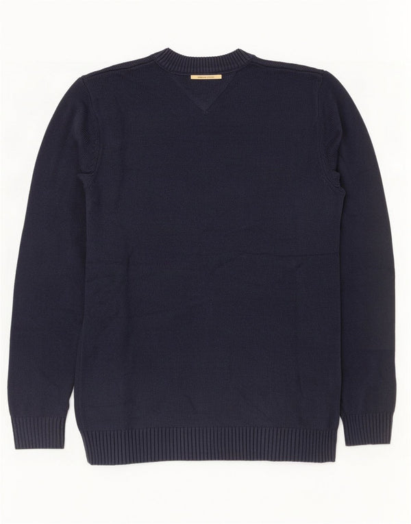 Pulover Tommy Hilfiger pentru bărbați, cu gât crew, color block mic, albastru bleumarin