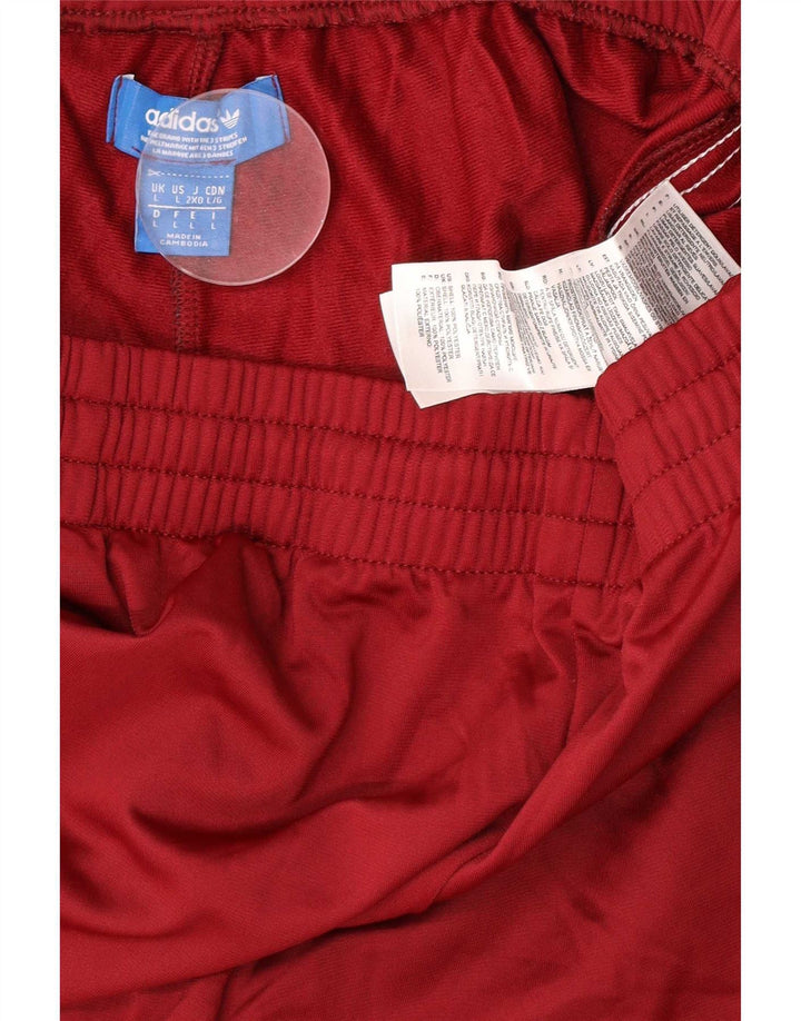 Pantaloni de trening pentru bărbați Adidas, mari, din poliester burgundă