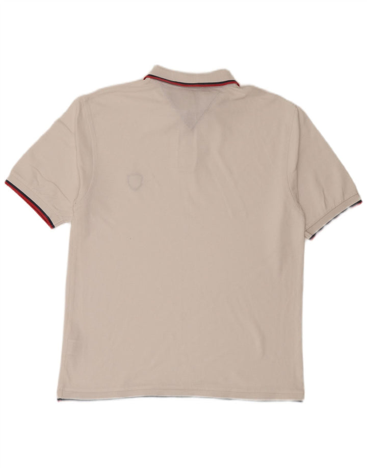 Tricou polo Reebok pentru bărbați, mare, alb, din bumbac
