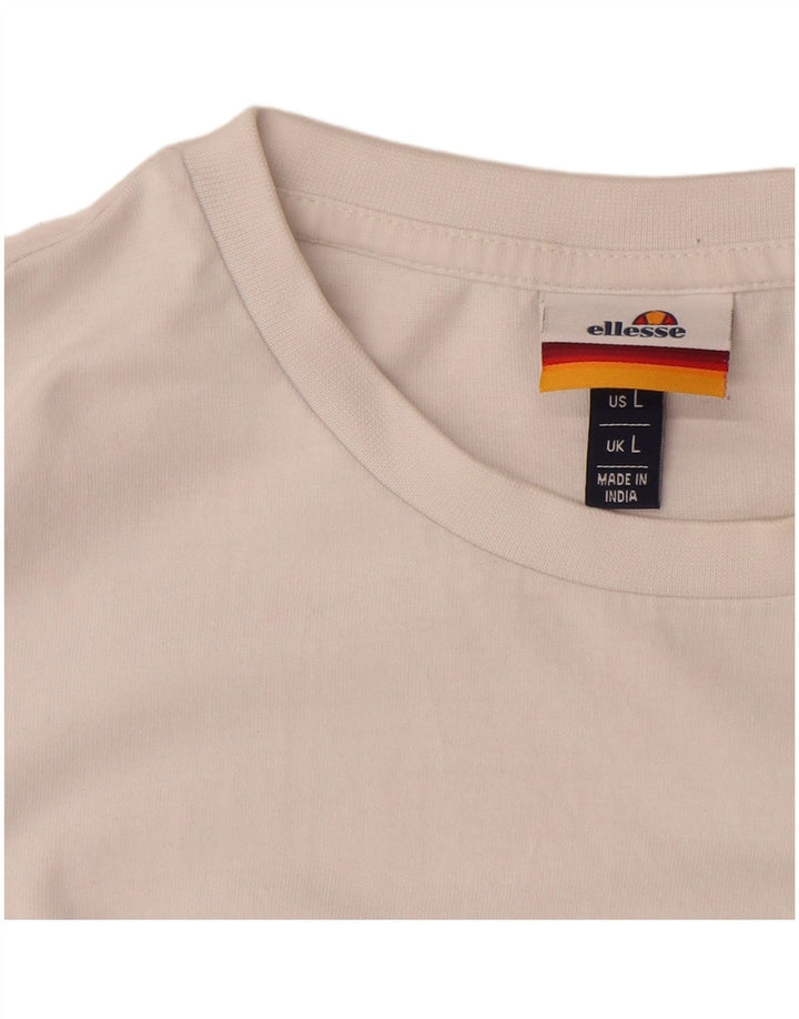 Tricou grafic ELLESSE pentru bărbați Top mare alb