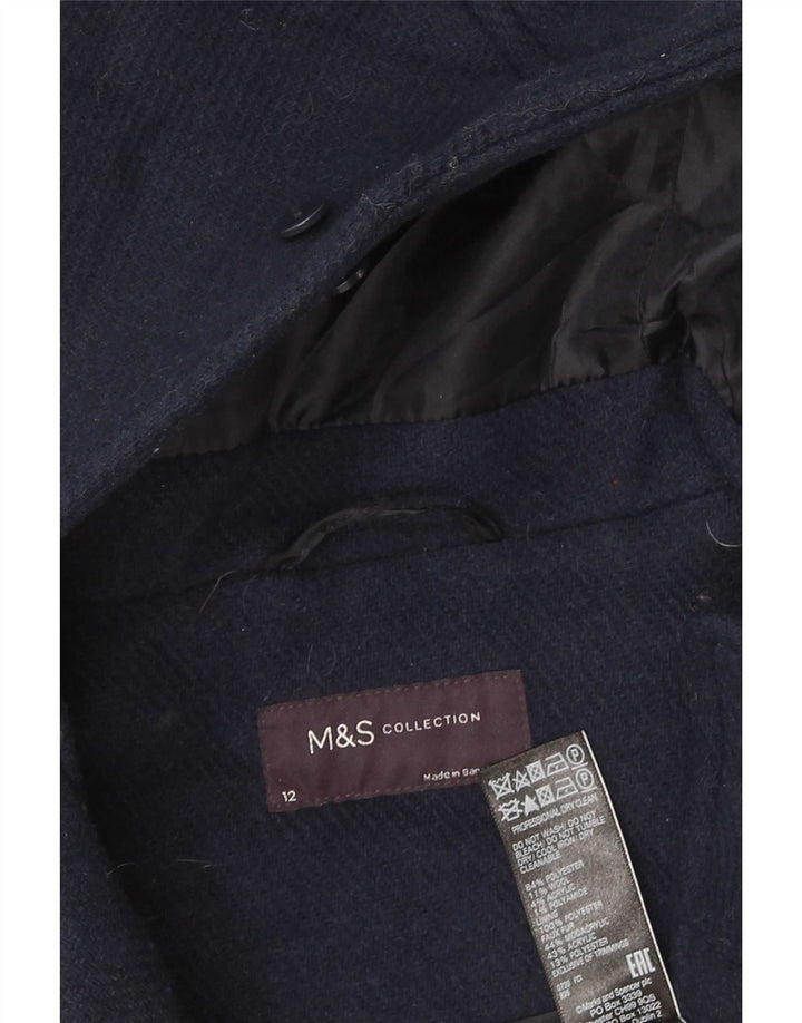 Palton cu glugă pentru femei Marks & Spencer UK 12 Poliester mediu bleumarin