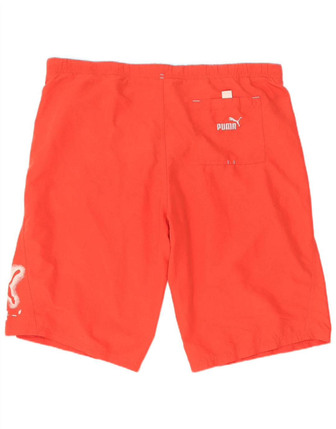 Pantaloni scurți de înot cu grafică Puma pentru bărbați, poliester roșu mare