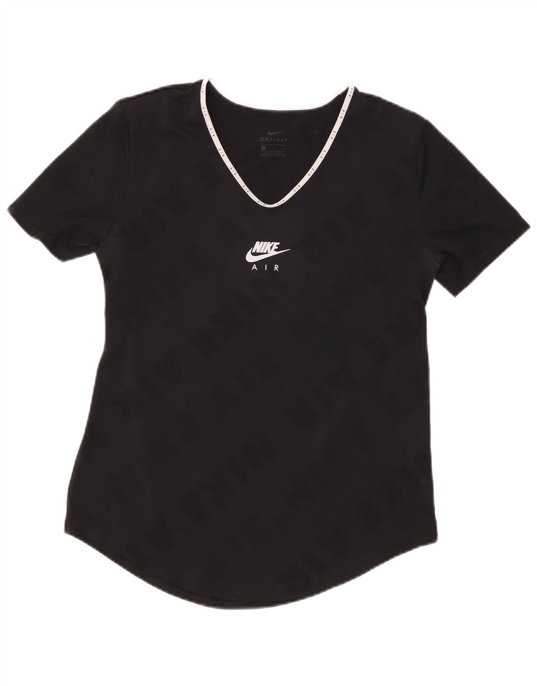 Tricou grafic NIKE Dri Fit pentru femei Top UK 10 Poliester negru mic